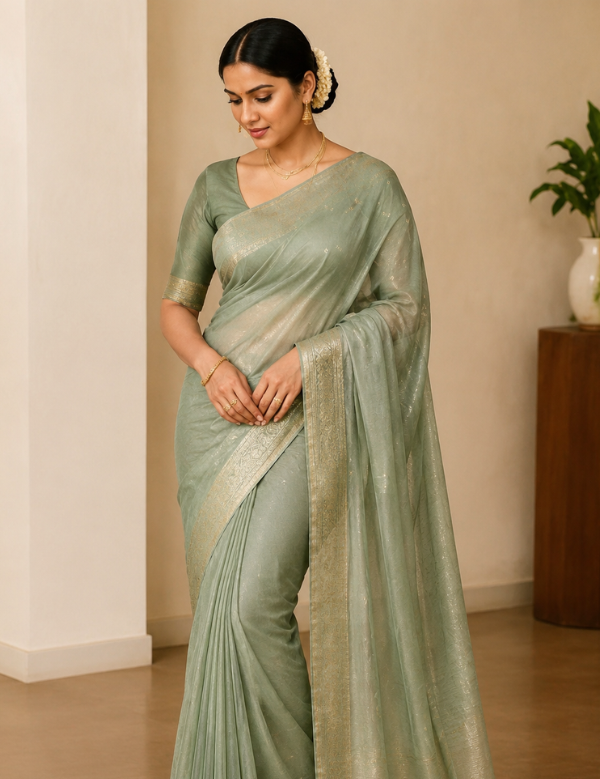 Plain Daily Wear Georgette Saree